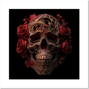 Skull & Roses Posters and Art